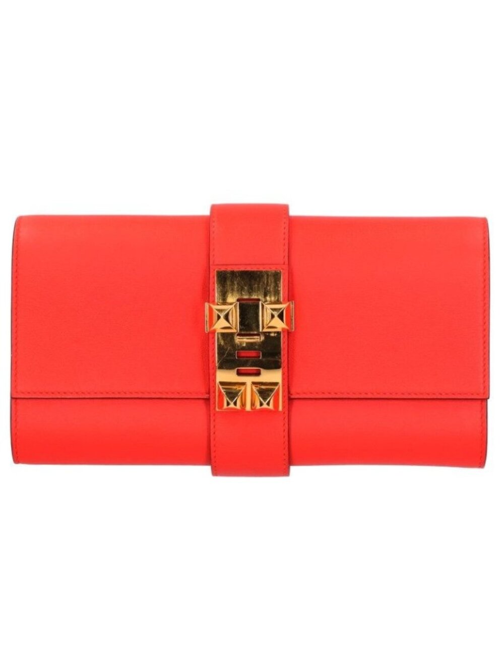 Hermes Medallion 23 Leather Clutch 23